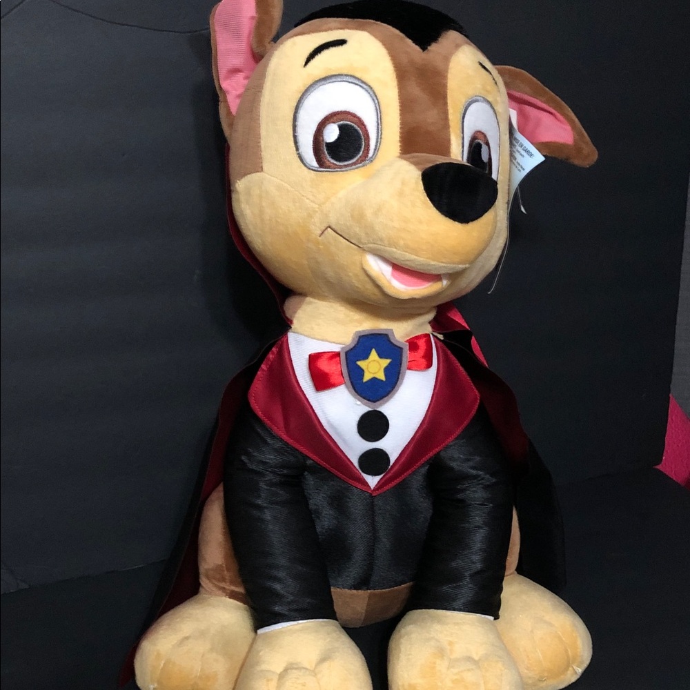 Paw Patrol chase extra large halloween greeter plushie stuffie with cape‎ new